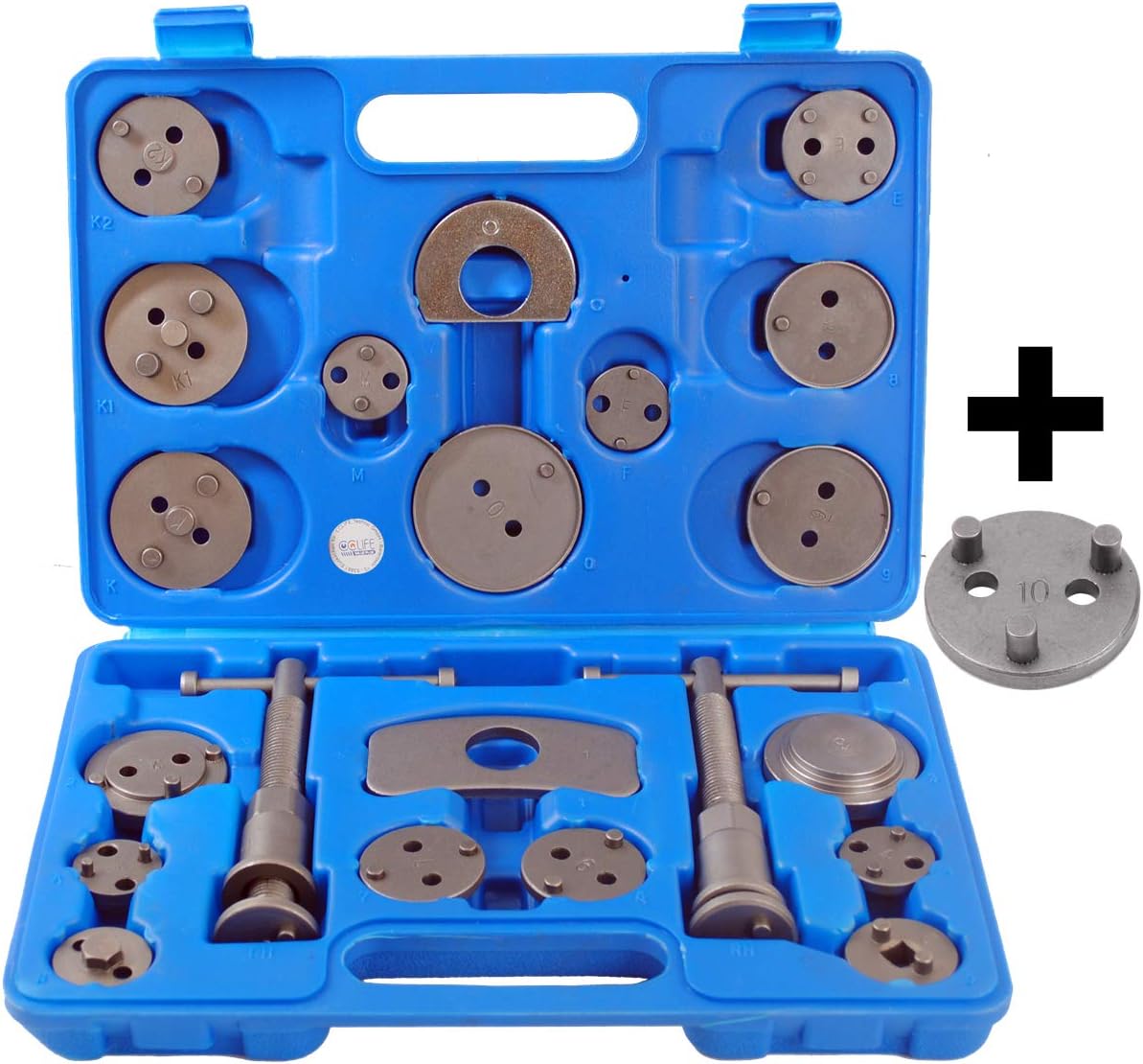 CCLIFE 22 pcs Universal Brake Caliper Rewind Tool Disc Brake Piston Spreader Brake Piston Wind Back Tool, 22 pieces, 22 tlg