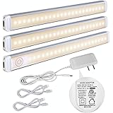 LED Under Cabinet Light kit dimmable - GONOTO Under Cabinet Lighting kit 120V ETL Adapter Touch on/Off /Dimmer Under Counter 