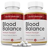 Justified Laboratories Blood Balance - 60 Capsules, Pack of 2 - Advanced Circulatory Support Formula with a Blend of Herbs &amp; Vitamins - 60 Servings