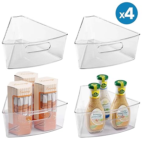 Durable 1 8 Wedge Can Organizer 10 2 X9 4 X4 Plastic Organizing