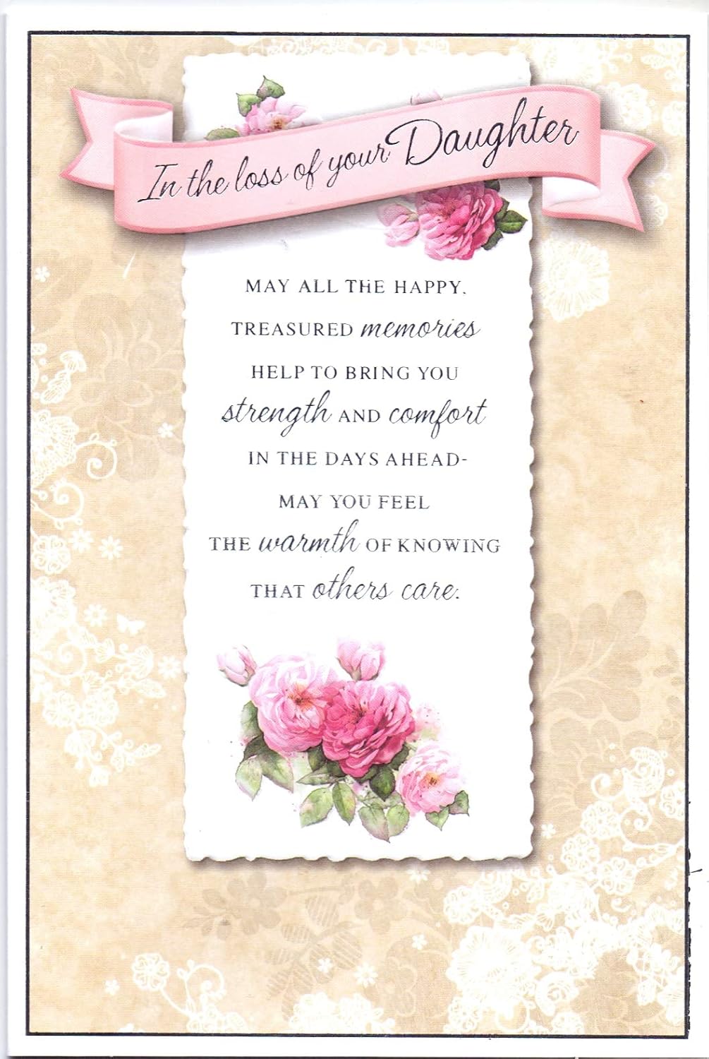 Loss Of Your Daughter Sympathy Card Stationery Office Supplies Office Paper Products