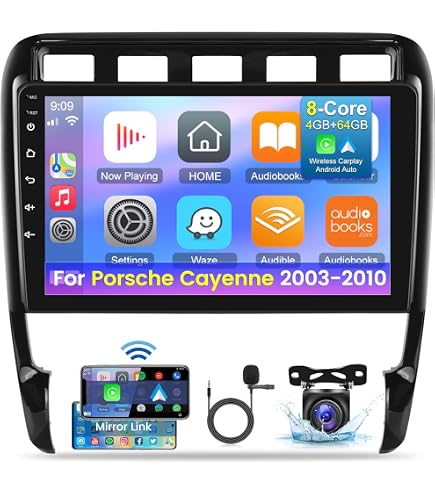 Autoradio Android 13 Pour Porsche Cayenne 2003-2010 - Écran 9 Pouces - Carplay Sans Fil - GPS