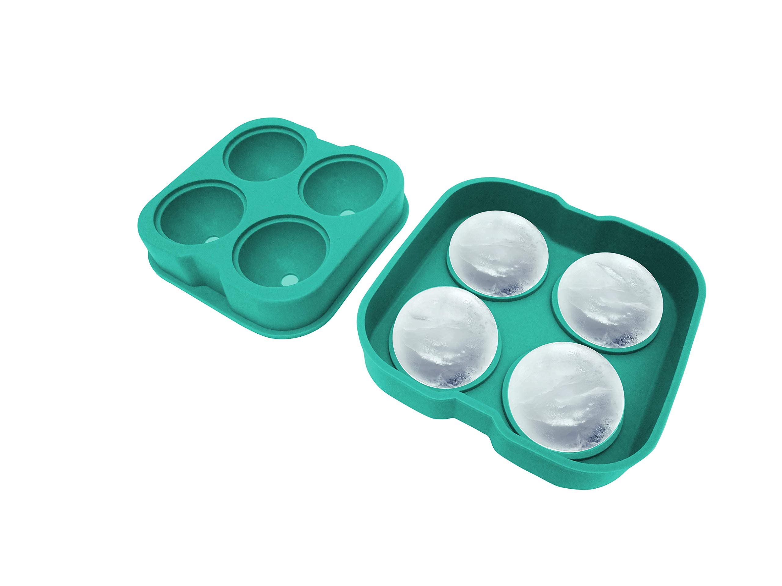 Handy Gourmet Ice Ball Tray - Slow, Long Lasting Melt - Teal