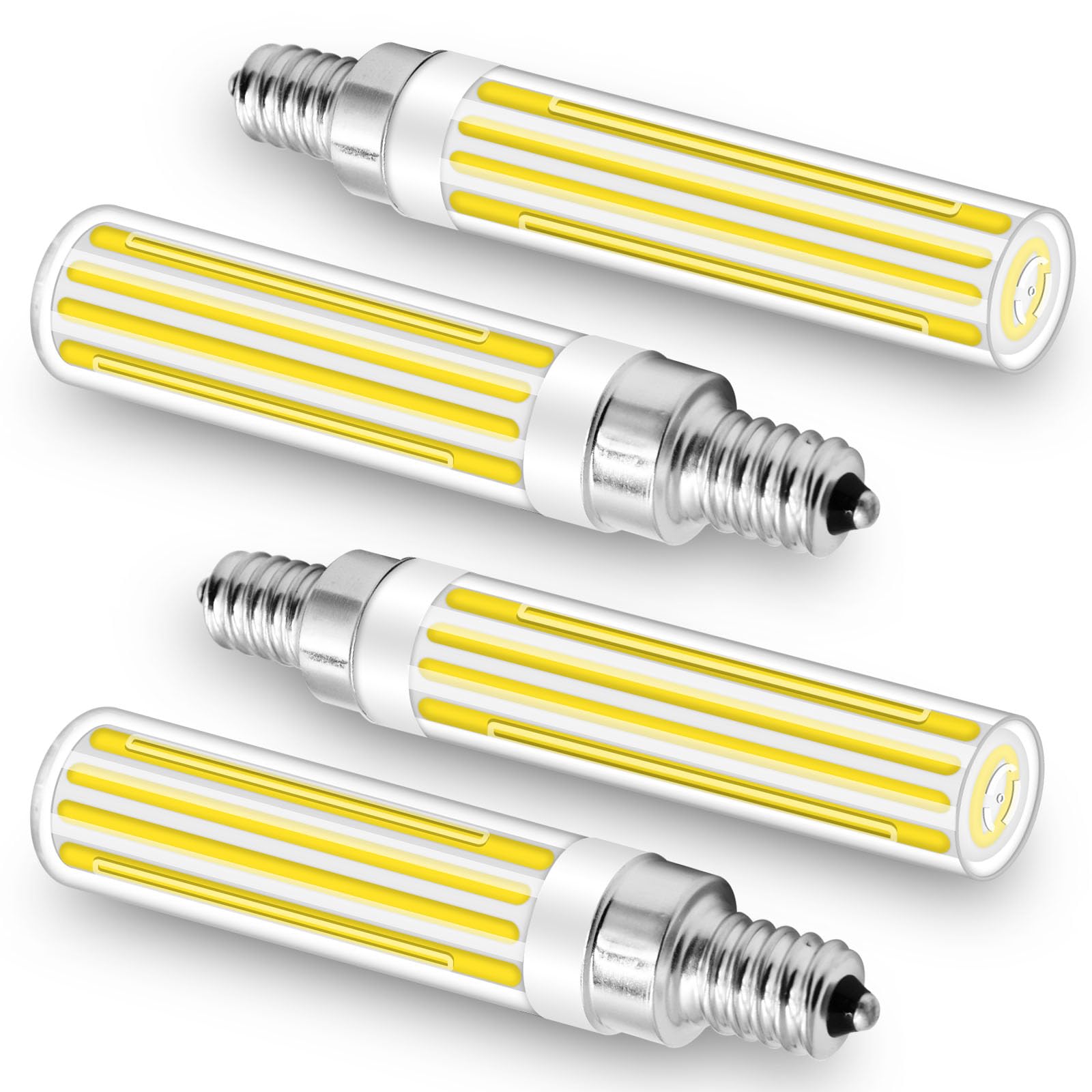 Photo 1 of ZHENMING Updated Dimmable E12 LED Bulbs 120W 150W Incandescent Bulb Equivalent,Super Bright COB E12 LED Corn Bulb 15W 1500LM Bulbs, Daylight White 6000K CRI85+, E12 Base LED Lamp, Pack of 4