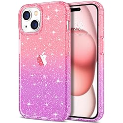 Hython for iPhone 15 Case Glitter, Cute Clear