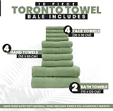 GC Gaveno Cavailia Towels Bale Set 10pc 100% Egyptian Cotton Sage Green view 3