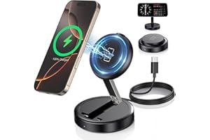 OANDYS Magnetic Wireless Charger 15W Fast Mag Safe Charger Pad for iPhone 16 Pro Max/16 Pro/16 Plus/16/15/14/13/12 Series Foldable Charging Station Apple Mag-Safe Charger for AirPods 3/2/Pro 2/Pro