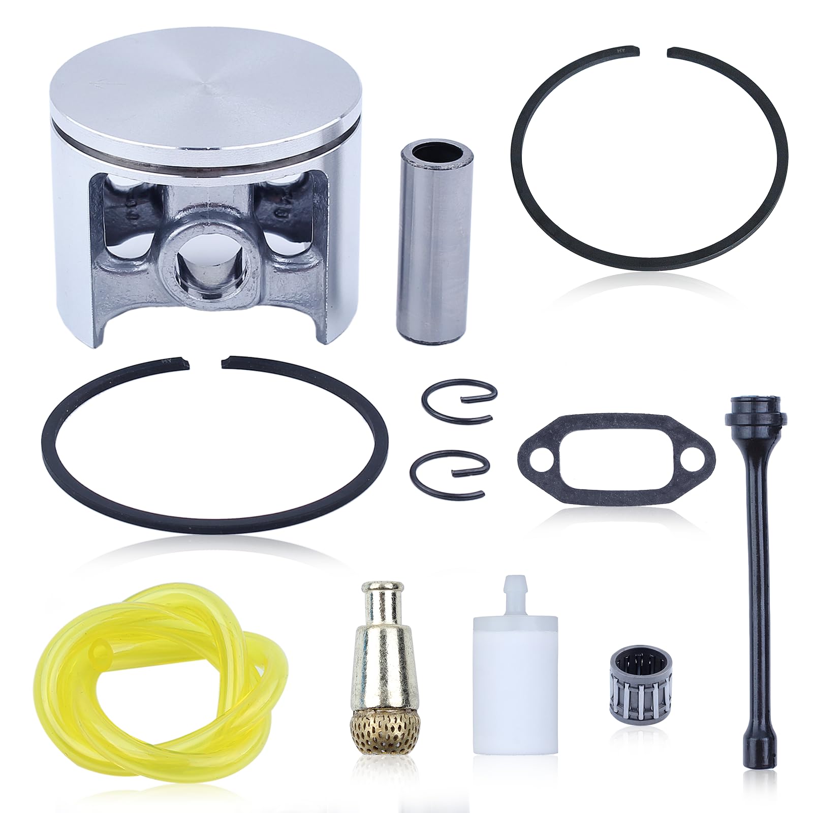 Haishine 52mm Piston Ring Bearing Fuel Oil Hose Filter Kit for for Husqvarna 268 272 272XP Chainsaw Spare Parts