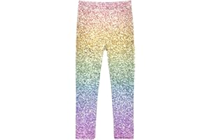 Aflyko Girls' Leggings Kids Workout Pants Dance Tights Ankle Length 4-10T