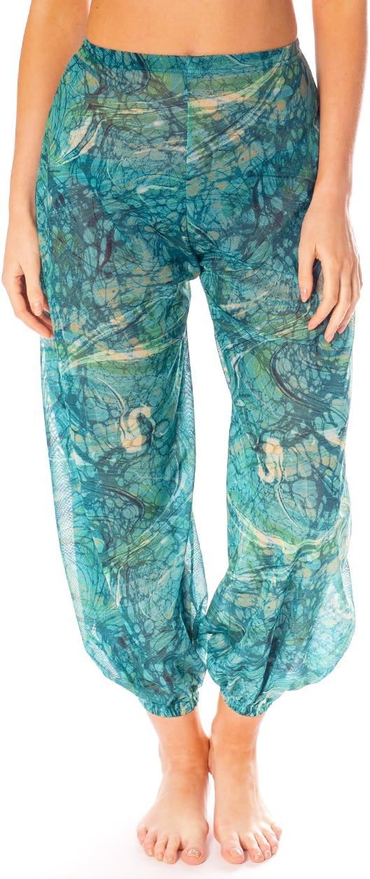Santorini Tan Through Harem Trousers Beach Cover Up