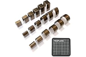 YKSPLUSK 18-Piece Leather Cutting Dies Kit, High Carbon Steel Edge Cutter Tool with 6 Sizes & 3 Shapes, Manual Operation, Ide