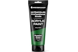 WEISBRANDT Artist Quality Acrylic Paint in Assorted Colors, 4 oz, Rich Pigment, Non Fading and Non Toxic, for Artists & Hobby Painters, Prussian Green