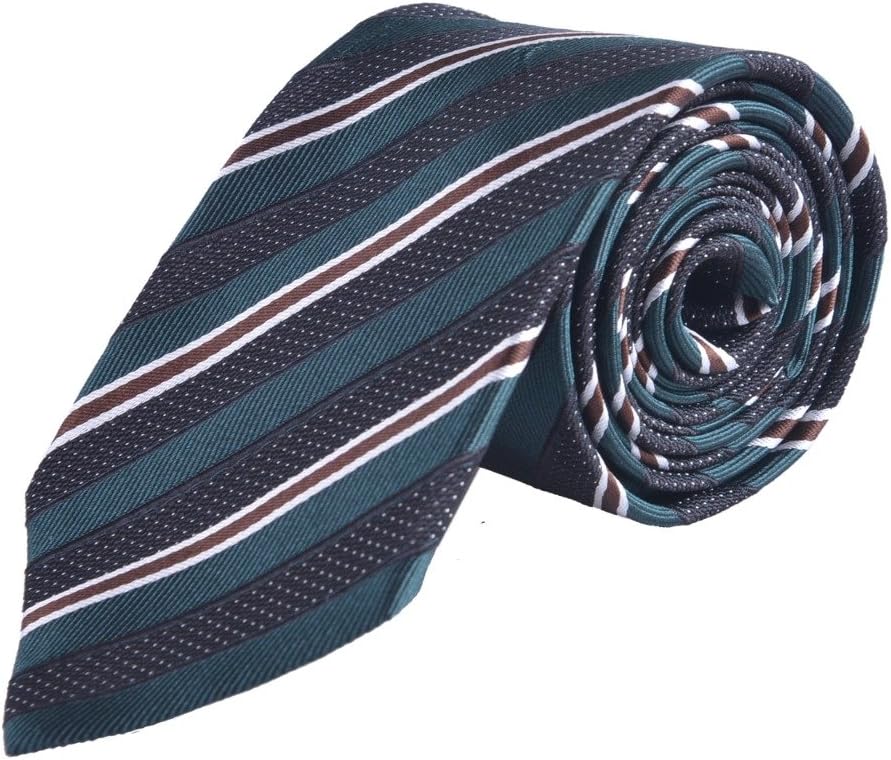 Men's 100% Silk Multi-Color Striped Neckwear Tie Cravat