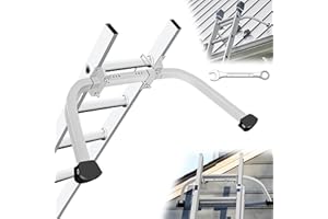 VONLX Aluminum Ladder Stabilizer Accessory for Roof Gutters with Wrench, Heavy Duty Extension Ladder Accessory, Wing Spread Wall Ladder Support/Wall Ladder Hook with Non-Slip Rubber Backing Pad