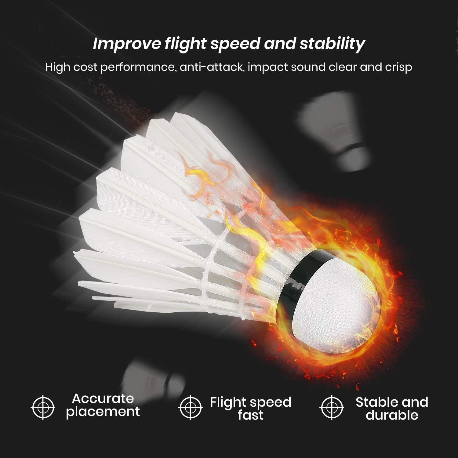 Nalax Badminton Birdie 12 Pack Professional Duck Feather Badminton Shuttlecocks Feather Ball With Great Durability Stability And Balance Suitable For Professional Training Or Family Outdoor Sports Sports Fitness Sports Outdoors Fcteutonia05 De