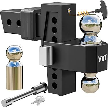 Tri-Ball Hitch Draw Bar – Heavy Duty Trailer Towing Mount, 2 Inch Receiver, 120 Series