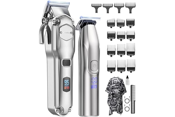 Jack&Rose Clippers and Trimmers Set, Cordless Hair Clippers, Beard trimmer for Men Hair Cutting Kit, Rechargeable Electric Ha