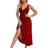 Avidlove Women Lingerie Lace Babydoll Nightdress Mesh Chemise V Neck Sleepwear