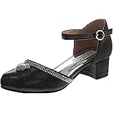 Josmo Girl's Low Heel Dress Shoes Sparkle Party Formal Straps Sandals
