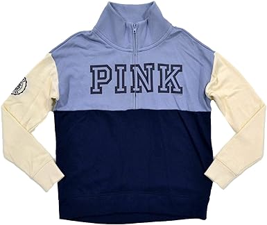blue and pink sweatshirt