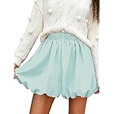 COOUFE Bubble Skirt Mini Skorts for Women Spring Party Skirts with Pockets Elastic Waisted Golf Tennis Bloomers