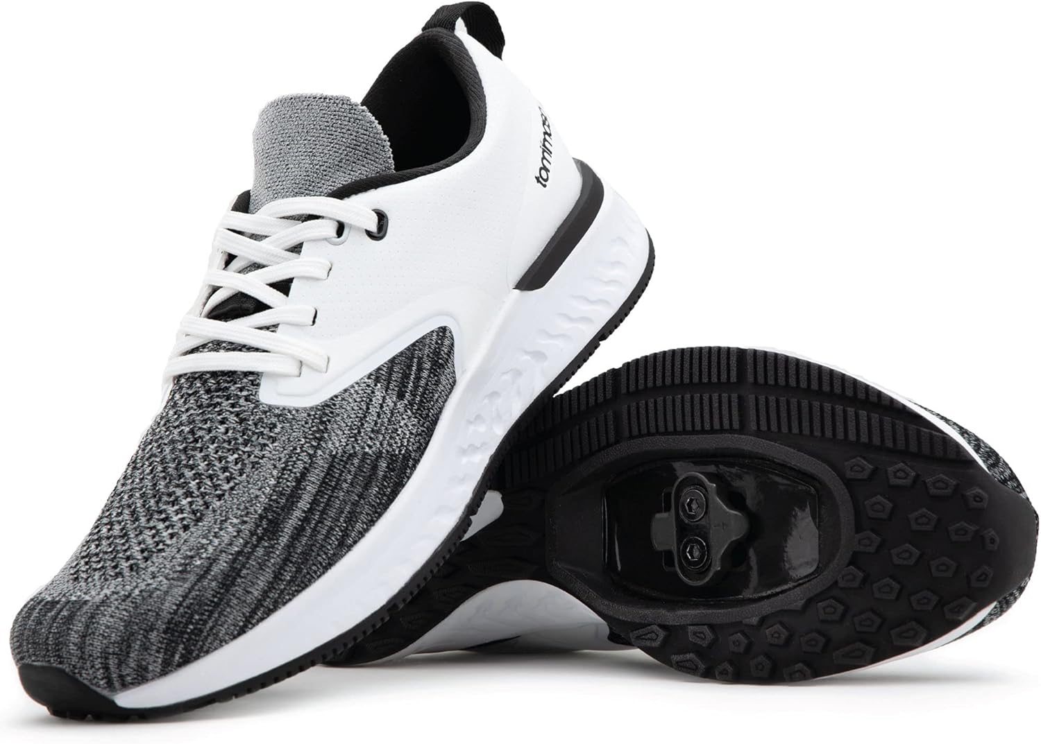  | Tommaso Capri Knit Women's Walkable, SPD Compatible, Indoor Cycling Shoe and Bundle, White, Grey, Black, Pink | Athletic