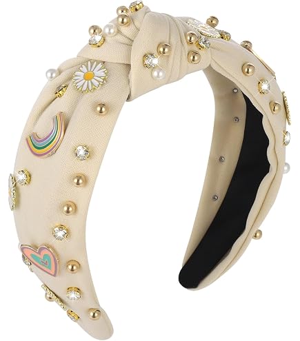 Amazon.com : ZITULRY Knotted Headband for Women Crystal  display picture 3