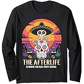 Day of The Dead Mexican Dia De Los Muertos Sugar Skull Long Sleeve T-Shirt