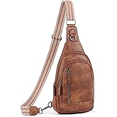 CLUCI Crossbody Bags for Women Men,Leather Sling Bag Cross Body Backpack for Woman Gifts for Women Birthday Unique