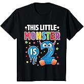 Little Monster Birthday 2 Years Old 2nd B-Day Monster T-Shirt