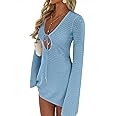 ANRABESS Beach Cover Ups for Women Crochet Swimsuit Bathing Suit Swimwear Bikini Mesh Knit Dress 2025 Summer Vacation Outfits