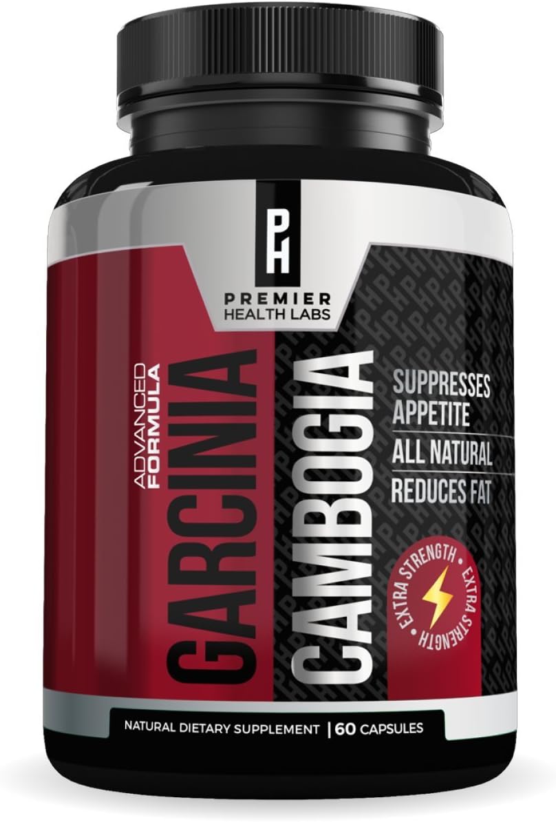 Garcinia Cambogia, Garcinia Cambogia Weight Loss, HCA Garcinia Cambogia, Pure Garcinia Cambogia Weight Loss Pills by Premier Health Labs - Suppresses Appetite and Increases Energy
