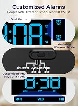GOLOZA Digital Alarm Clock 4 Brightness Levels Dual Alarms USB Port DST 12/24H view 5