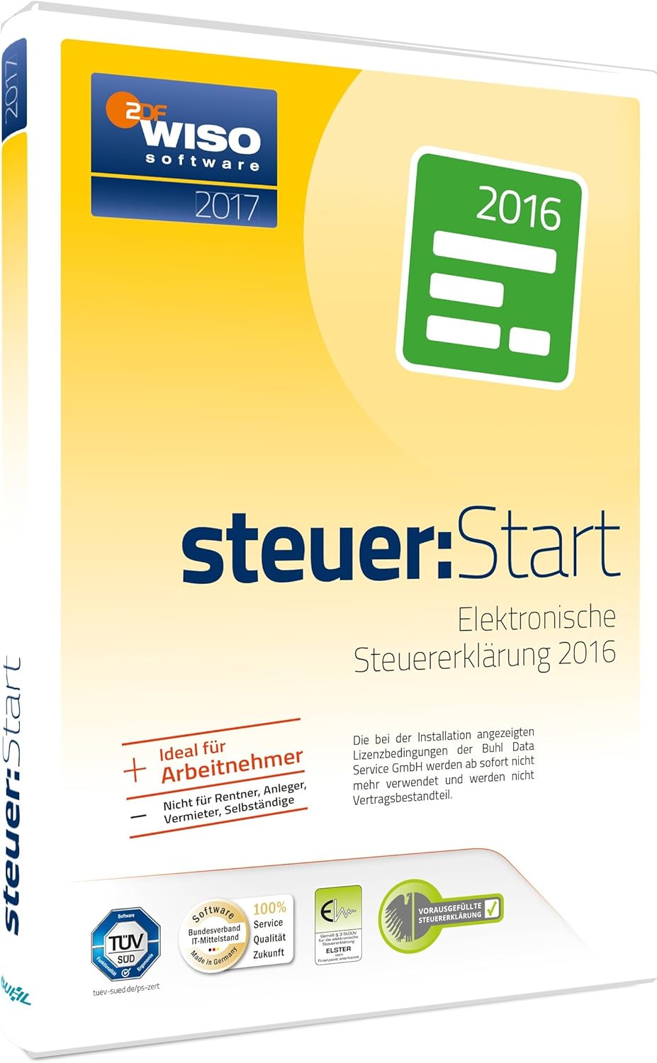 Wiso Steuer Start 17 Fur Steuerjahr 16 Buhl Data Service Gmbh Amazon De Software