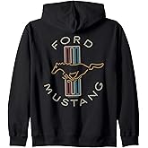 Ford Mustang Neon Sign Zip Hoodie