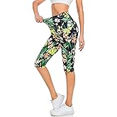 RIMLESS 7 Women's Leggings with Pockets High Waist Cotton Yoga Pants Workout Running Athletic Capris
