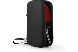 VISEMAN Table Tennis Paddles Case, Ping Pong Paddles Carrying Case Hard Shell, Table Tennis Racket Organizer Bag fits for 2 Paddles and 4 Balls, Ping Pong Rackets Protector