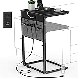 Vagusicc C Shaped End Table with Charging