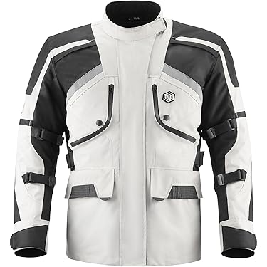 Ensemble Veste + Pantalon Moto Homme | Imperméable, Coupe-Vent Avec Protections | Tenue Réfléchissante Toutes Saisons
