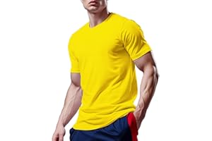 YumiDay Mens Workout Shirts Dry Fit, Mens Running Shirt Athletic Shirts Moisture Wicking Crew Neck Gym T-Shirts Short Sleeve
