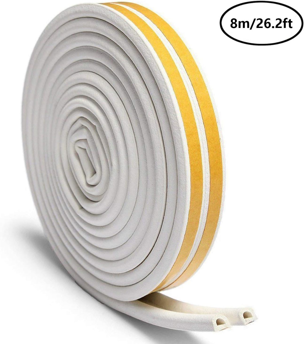 Door Weather Stripping Window Seal Strip Self Adhesive Rubber Foam Soundproofing Weatherstrip Draft Stopper Gap Wind Blocker