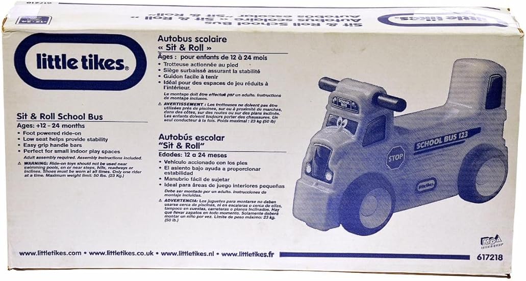 little tikes school bus ride on