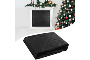 JEYEOU Magnetic Fireplace Cover Blanket Draft Stopper 41*36in Brick Fireplace Screen Insulation Cover Chimney Cold Air Blocker with Strong Magnet Hook-and-Loop Fasteners for Winter Iron Frame Stops Heat Loss