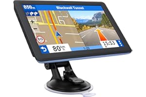 HINYFVOZ 7" GPS Navigator for Car Truck RV, Car GPS Navigation System with 2025 Maps, Lifetime Free Updates, Voice Guidance, Speed & Red-Light Camera Alerts, Custom Truck Routing