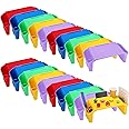 Kisston Kids Lap Desk Bulk Lap Table Tray Portable Activity Plastic Lap Bed Table with 3 Storage Space for Kids Students Work Study Bed School Classroom(Multicolor,20 Pcs)