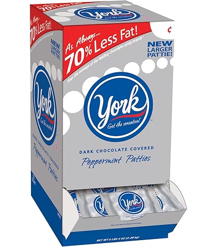 YORK THiNS Dark Chocolate Peppermint Patties, Candy Share Packs, 7.2 Oz (8 Count