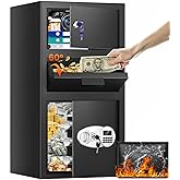 5.6 Cuft Large Depository Drop Safe for Business, Anti-Theft Safe Box with Quick Place Drop Slot, Digital Keypad and Spare Key, Heavy Duty Drop Safes for Business Retail Mail Church Home