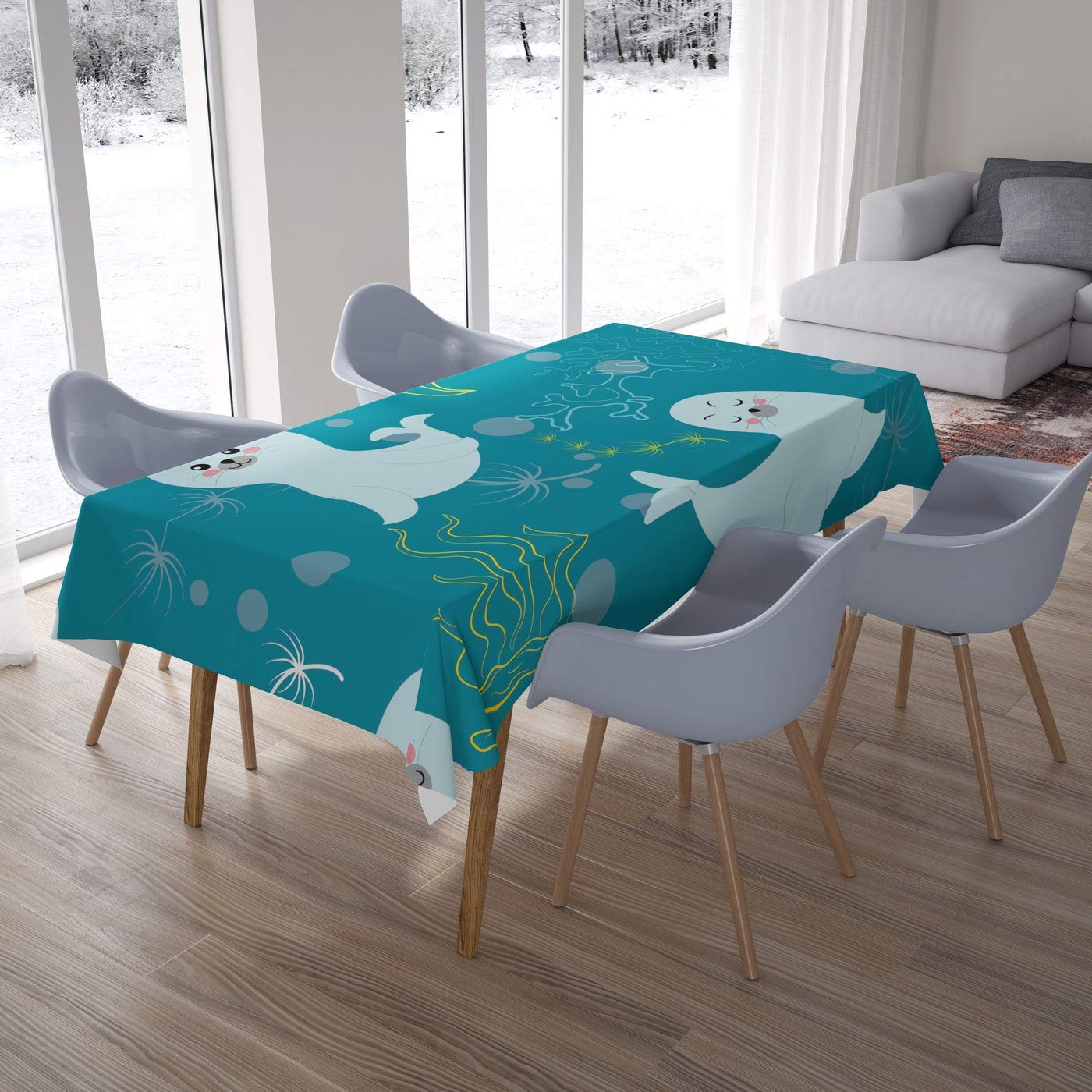 Bonamaison Kitchen Decoration, Tablecloth, 140cm x 200cm - Designed and Manufactured in Turkey