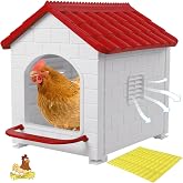 Nesting Boxes for Chicken, Plastic Single Compartment Chicken Nesting Box | for Laying Eggs for Hens, Ducks and Poultry - Red