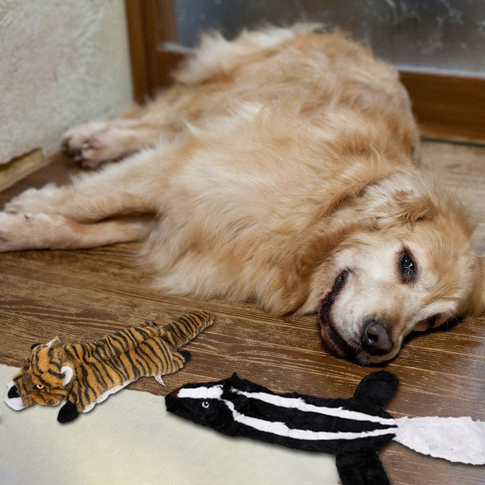 Gooswexmzl Dog Squeaky Toys - Stuffingless Dog Toys for Large Breed No Stuffing Dog Toy Set Dog Chew Toys Dog Plush Toys 5 Pack